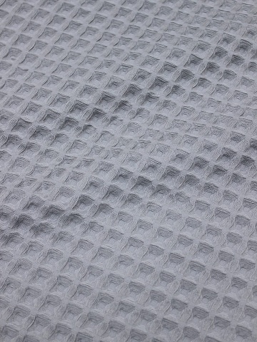 Вафельное премиум-полотно "Бохо" цв.стальной серый, ш.1.72м, хл-100%, 240гр/м.кв