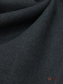 Мерный лоскут (ткань в отрезах) Крапива Рами (Ramie) цв.Черное море, ш.1.4м, крапива-100%, 240гр/м.кв