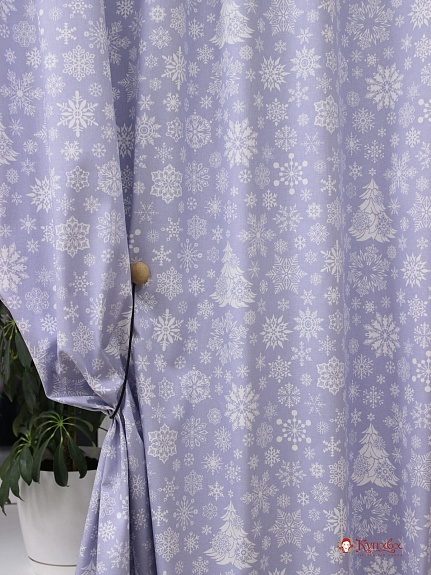 Саржа для столового белья "Снегопад" цв.серо-сиреневый флер, ш.1.5м, хлопок-100%, 178гр/м.кв