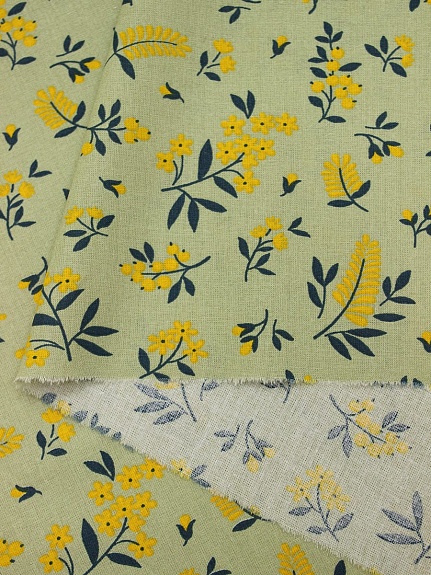 Перкаль "Хизер" цв.желтый, ш.1.5м, хлопок-100%, 115гр/м.кв