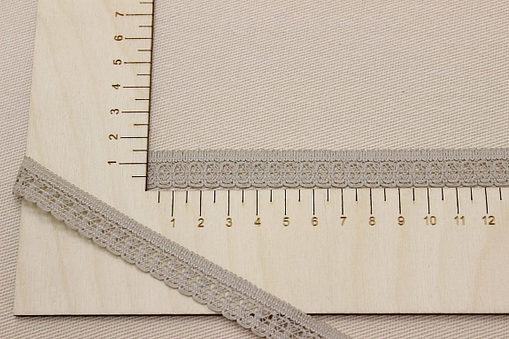 Кружево цв.св.песочно-кофейный, ш.14мм, хлопок-84%, п/э-16%