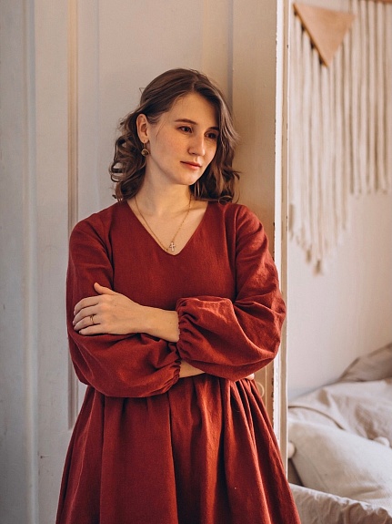 Новогоднее платье из крапивы Рами