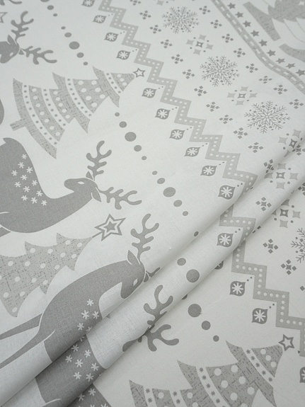 Поплин "Карелия - олени", (комп), ш.2.2м, хлопок-100%, 110гр/м.кв