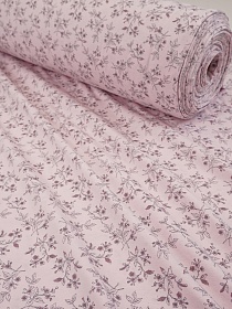 Трикотаж Кулир.гладь "Цветы на ветке" цв.розовый, ш.1.96м (0.98м*2, чулок), Карде, хлопок-100%, 145гр/м.кв