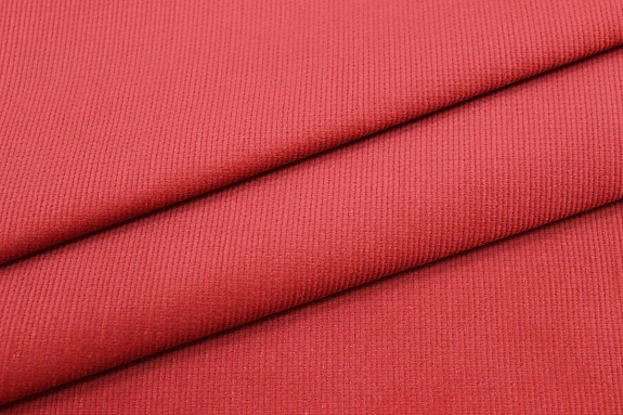 Микровельвет с эластаном цв.Красно-коралловый винтаж, ш.1.47м, хлопок-70%, эластан-30%, 250гр/м.кв
