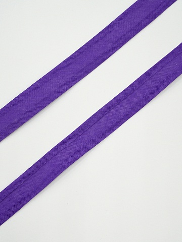 Косая бейка цв.Фиолетовый, ш.15мм, хлопок-100%