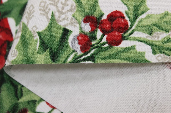 Дорожка "Рождественский фонарик" цв.зеленый, ш.0.5м, хлопок-100%, 228гр/м.кв