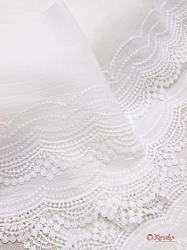 Шитье цв.молочный (общая ширина 210мм, ширина вышивки 125мм), хлопок-100%, батист