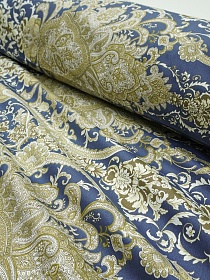 Сатин "Восточная магия" цв.джинсово-фиолетовый, ш.2.5м, хлопок-100%, 115гр/м.кв