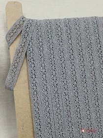 Кружево цв.темно-серый, ш.15мм, хлопок-90%, п/э-10%, рис.099/7