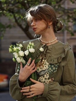 Романтичная блузка из муслина двухслойного