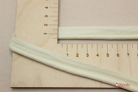 Кант отделочный цв.бледно-желтый, ш.15мм/5мм, хлопок-100%