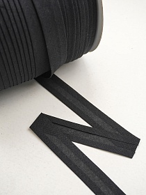 Косая бейка цв.Черный, ш.20мм, хлопок-100%