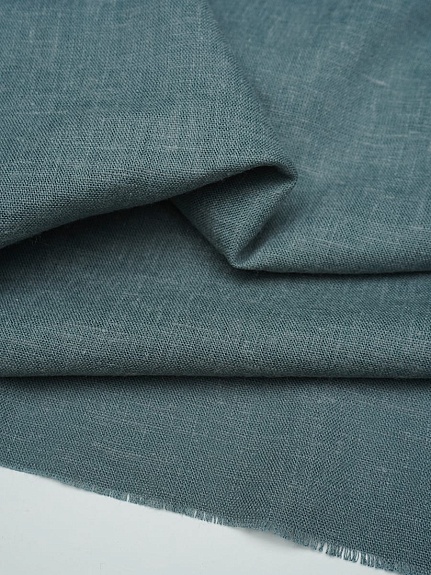 Лен с вискозой с эффектом мятости цв.Винтажная морская волна, ш.1.45м, лен-56%, вискоза-44%