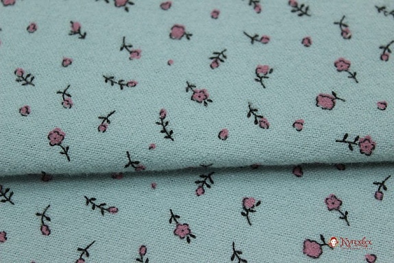 Теплый хлопок "Настенька" цв.св.голубой мох, ш.1.5м, хлопок-100%, 140гр/м.кв