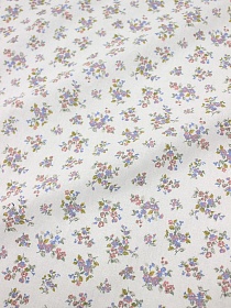 Импорт. хлопок (ситец) "Ангелина (розово-голубые букетики)", ш.1.46м, хлопок-100%, 90гр/м.кв