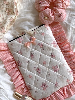 Чехол для ноутбука из сатина "Шелковые букетики"