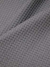 Вафельное премиум-полотно "Italy" цв.Стальной графит,  ш.1.5м, хлопок-100%, 240гр/м.кв