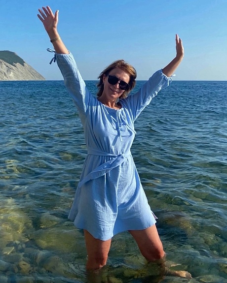 Платье с завязками из однотонного муслина