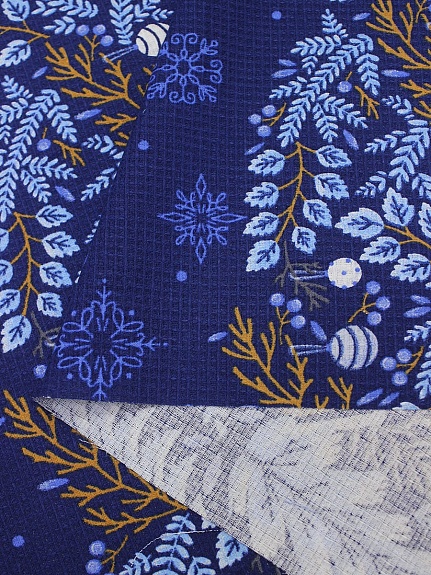 Вафельное полотно "Деревушка на опушке", ш.1.50м, хлопок-100%, 171гр/м.кв