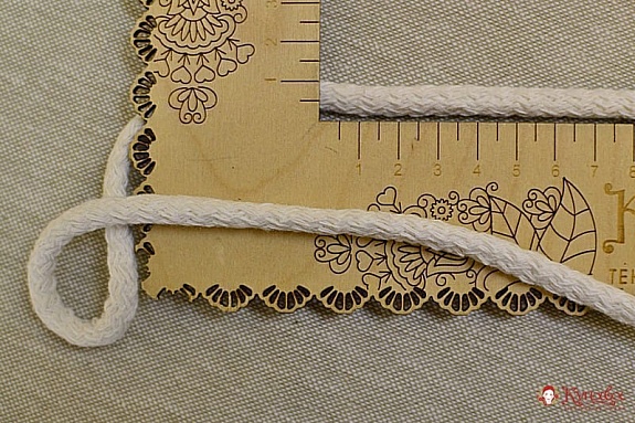 Шнур цв.слоновая кость, 8мм, хлопок-100%