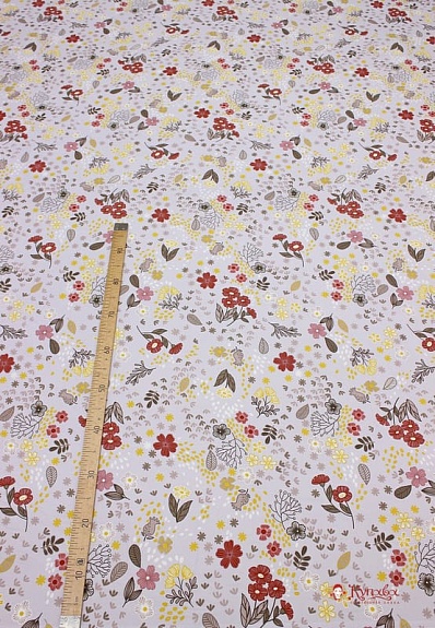 Бязь "Восторг - цветы", (комп), ш.2.2м, хлопок-100%, 120гр/м.кв