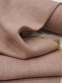 Лен костюмный с эффектом мятости цв.Розовое какао-2, ш.1.45м, лен-100%, 190гр/м.кв