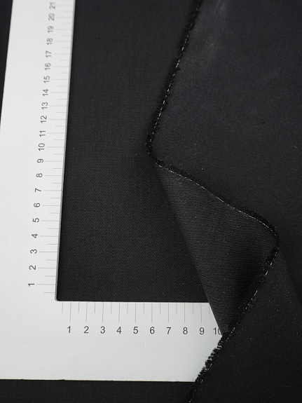 Саржа цв.Черный, ш.1.5м, хлопок-100%, 260гр/м.кв