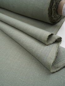 Лен костюмный с умягчением цв.Сухая трава-2, СОРТ2, ш.1.5м, лен-100%, 190гр/м.кв