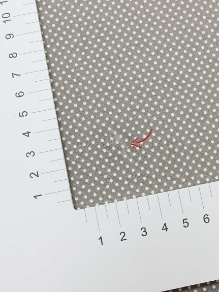 Импорт. хлопок "Горошек 1.5/2 " цв.серо-кофейный, СОРТ2, ш.1.45м, хлопок-100%, 115гр/м.кв