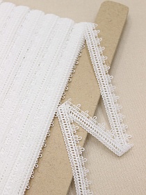 Кружево цв.белый, ш.14мм, хлопок-90%, п/э-10%#023626