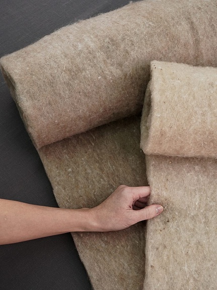 Шерстяное термополотно, ш.2.2м, овечья шерсть-60%, полиэфир-40%, 200гр/м.кв