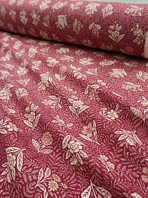 Импорт. хлопок "Кармина" цв.бордово-малиновый, ш.1.45м, хлопок-100%, 100гр/м.кв