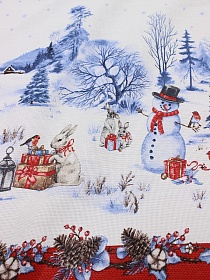 Рогожка "Зимние хлопоты", ш.1.54м, хлопок-100%, 165гр/м.кв