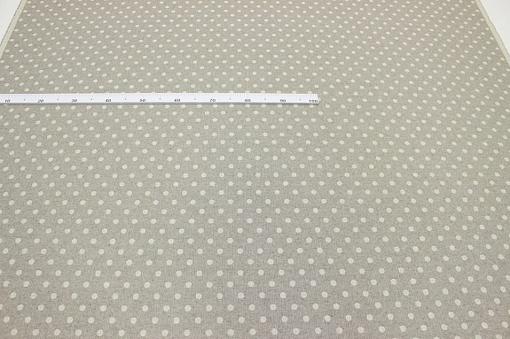 Полулен жаккард "Горох" цв.суровый, ВИД2, ш.1.65м, лен-83%, хлопок-17%, 310гр/м.кв