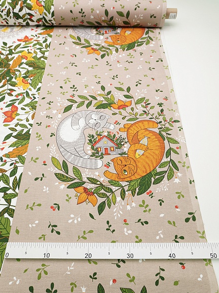 Рогожка "Мурмурвиль", ш.1.5м, хлопок-100%, 165гр/м.кв, раппорт 63см