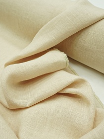 Лен костюмный с эффектом мятости цв.Св.телесно-бежевый с персиковым оттенком, ш.1.45м, лен-100%