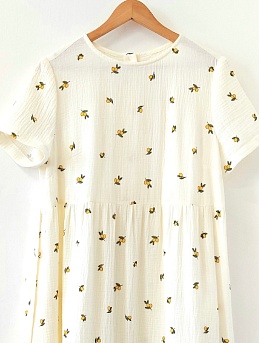 Платье из муслина "Абрикосики" 