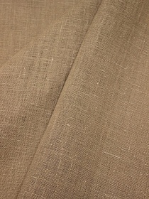 Лен костюмный с эффектом мятости цв.Песочно-коричневый, ш.1.45м, лен-100%, 190гр/м.кв