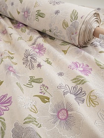 Полулен "Гармония" цв.сиреневый, (на суровом), ш.2.2м, лен-30%, хл-70%, 140гр/м.кв