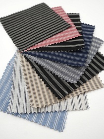 Комплект образцов "Пестрядь тройная белая полоска"