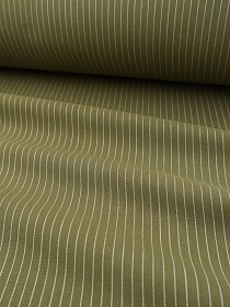 Пестрядь "Средняя полоска на болотно-зеленом", ш.1.4м, хлопок-95%, п/э-5%, 130гр/м.кв