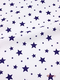 Фланель "Чернильные звезды на белом (отбеленном)", ш.0.9м, хлопок-100%, 180гр/м.кв