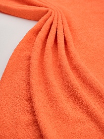 Махровая ткань цв.Оранжево-коралловый, ш.1.5м, хлопок-100%, 350гр/м.кв