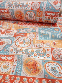 Перкаль Премиум (Digital) "Скандинавские мотивы", ш.1.5м, хлопок-100%, 120гр/м.кв