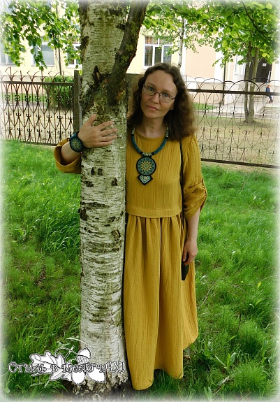 Платье из стеганого муслина