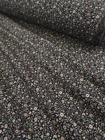 Импорт. хлопок "Летний каприз" цв.чернильный, ш.1.45м, хлопок-100%, 105гр/м.кв