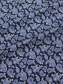 Импорт. хлопок "Синие огурчики на чернильном", ш.1.5м, хл-100%, 100гр/м.кв