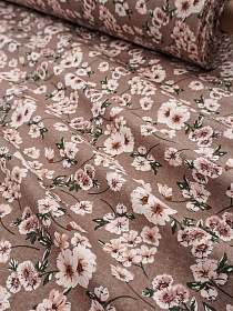 Теплый хлопок "Восточный сад" цв.нуга, СОРТ2, ш.1.45м, хлопок-100%, 150гр/м.кв