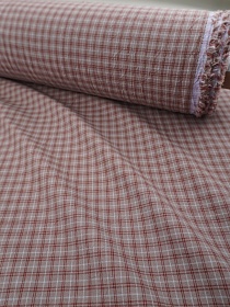 Вареный (стираный) хлопок "Клетка" цв.светло-кофейный, ш.2.5м, хл-100%, 115гр/м.кв